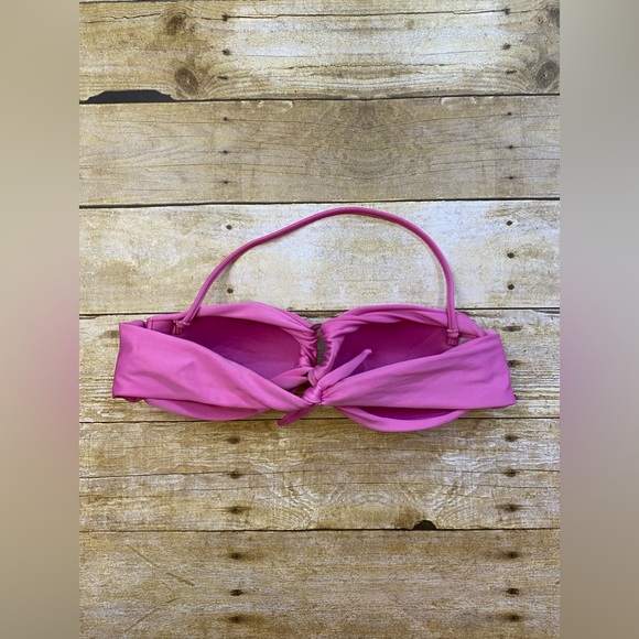 Track & Field Beach Bandeau Halter Bikini Top Pink - Picture 2 of 3